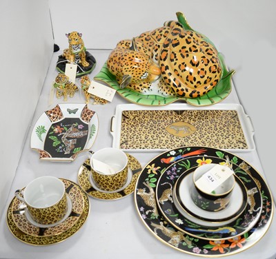 Lot 434 - A selection of Lynn Chase Design jaguar ceramics.