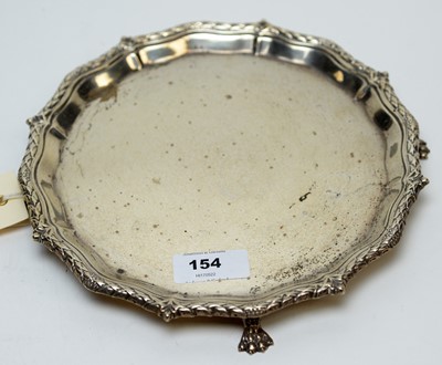 Lot 154 - A silver waiter, by Haseler Brothers
