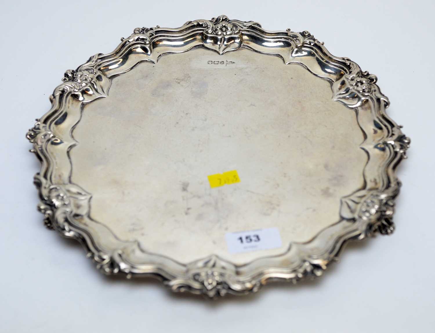 Lot 153 - A silver salver, by Walker & Hall