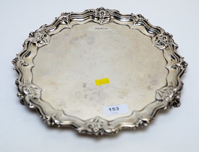 Lot 153 - A silver salver, by Walker & Hall