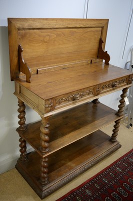 Lot 110 - A 19th Century oak buffet or side table.