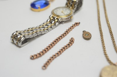 Lot 218 - A selection of jewellery and a watch.