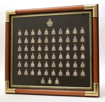 Lot 1009 - A collection of sixty-four Royal Air Force squadron badges