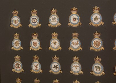 Lot 1009 - A collection of sixty-four Royal Air Force squadron badges