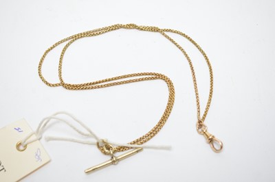 Lot 160 - A 9ct gold watch chain
