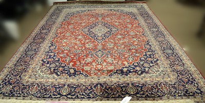 Lot 120 - A Kashan carpet