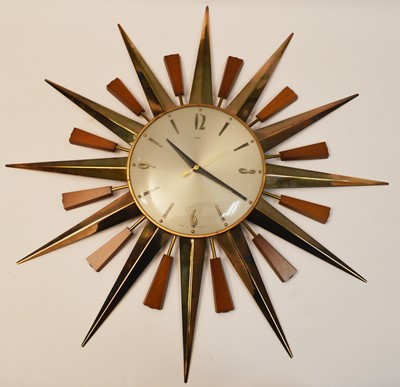 Lot 441A - Metamec Sunburst clock