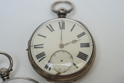 Lot 172 - Three silver cased open faced pocket watches