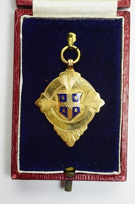 Lot 138 - A 9ct yellow gold fop medal