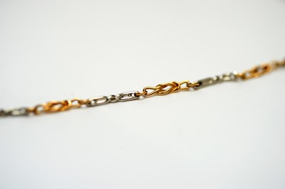 Lot 144 - An 18ct yellow and white gold watch chain