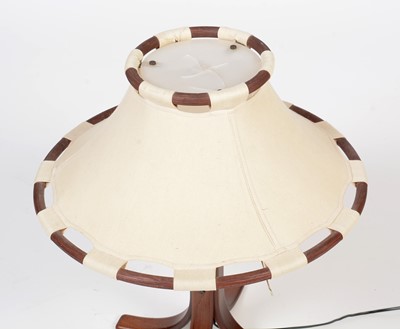 Lot 434 - Atelja Lyktan 'Anna' bentwood table lamp with linen lampshade
