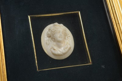 Lot 414 - Six carved shell and other cameos, various.