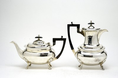 Lot 540 - A George V four-piece silver tea service, by Walker & Hall