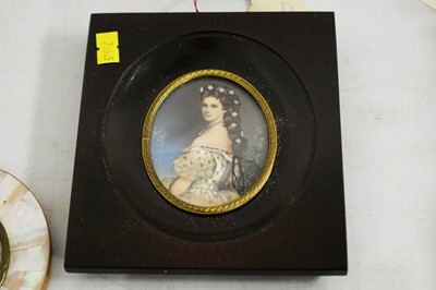 Lot 443 - A collection of 20th Century portrait miniatures of ladies.