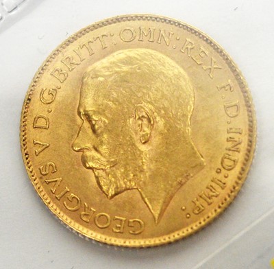 Lot 247 - A George V gold half sovereign, 1914.