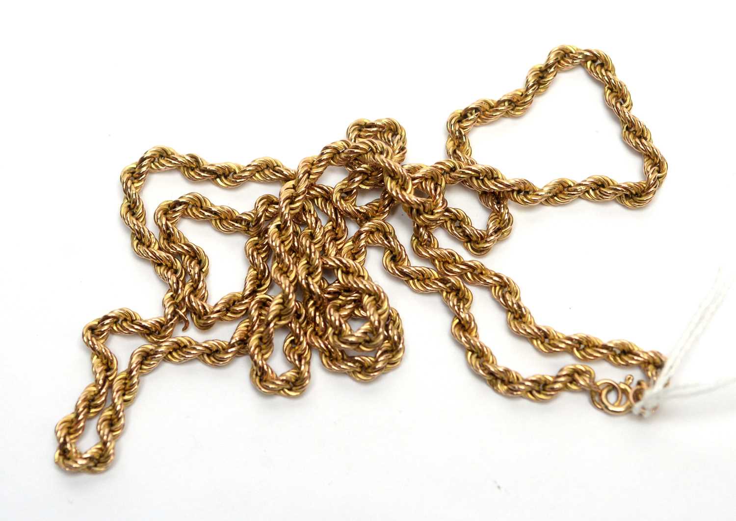 Lot 243 - A 9ct yellow gold twist link chain necklace