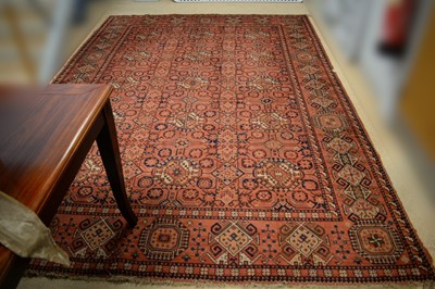 Lot 100 - A Turkoman style carpet.