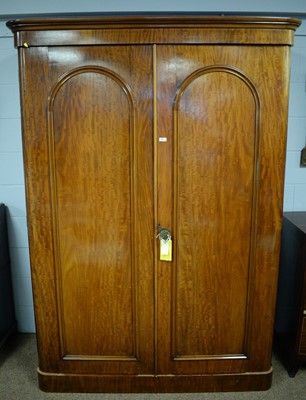 Lot 96 - A Victorian mahogany wardrobe.