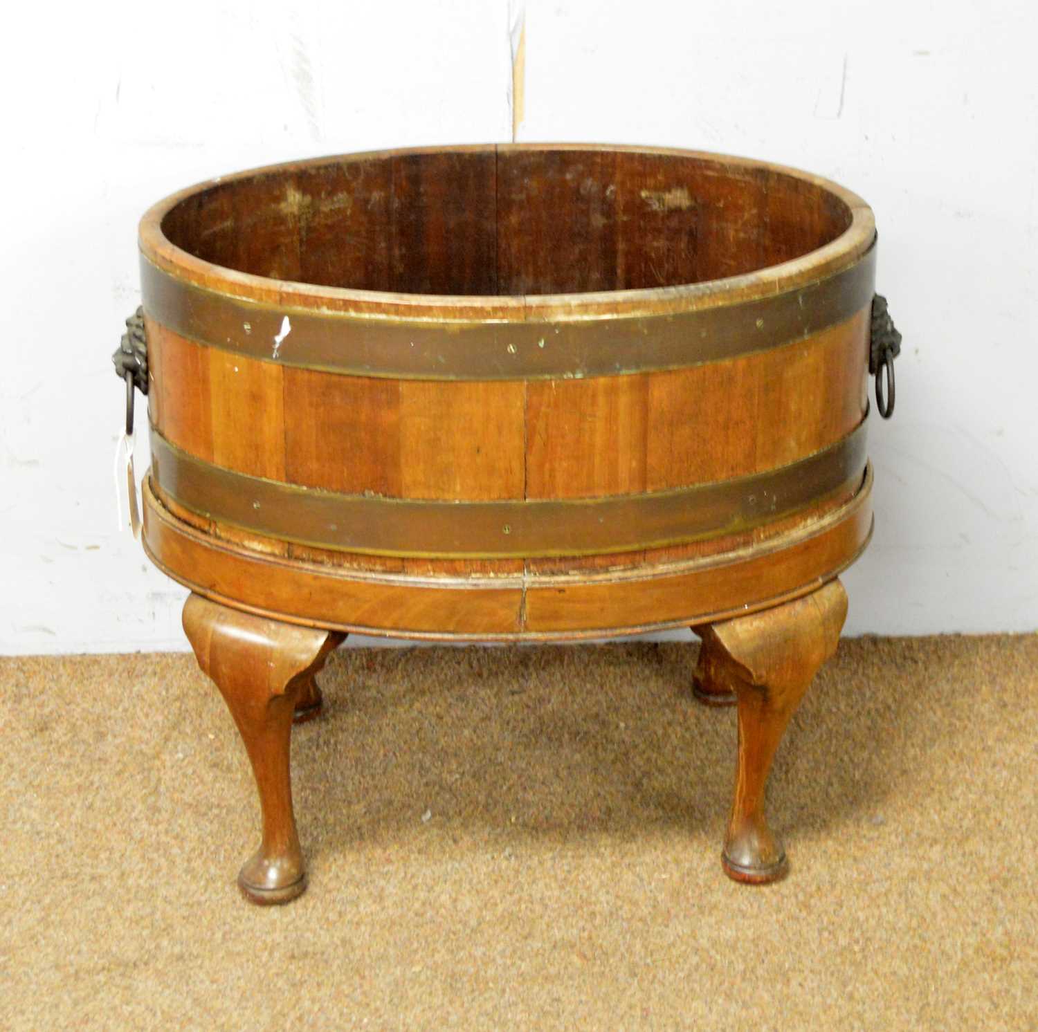 Lot 28 - A two handled jardiniere converted from a Georgian wine cooler