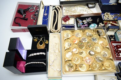 Lot 238 - A large selection of costume jewellery and dress cufflinks.