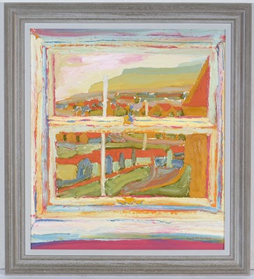 Lot 581 - David Alison - Window Upon a Garden | oil