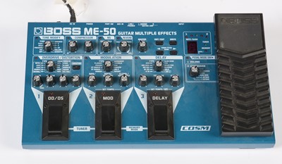 Lot 103 - Boss ME-50 Guitar Multiple Effects Pedal board.