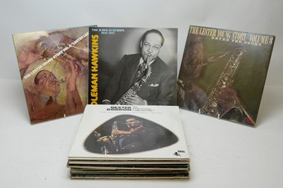 Lot 155 - Lester Young jazz LPs and jazz sax LPs by Americans in Europe