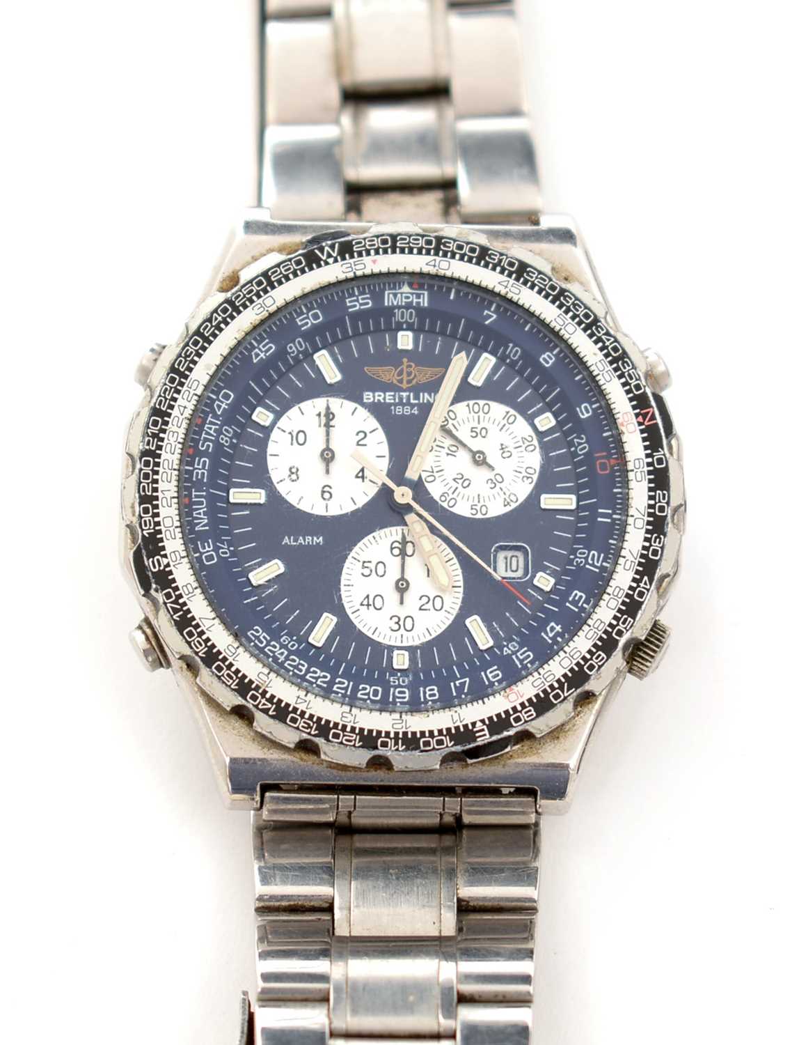 Lot 379 - Breitling Jupiter Pilot: a steel cased wristwatch, ref 17169