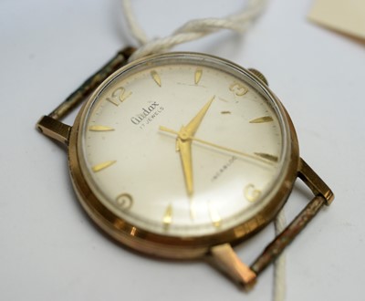 Lot 223 - Audax, Incabloc: a 9ct yellow gold cased wristwatch