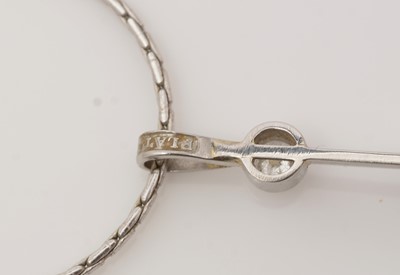 Lot 475 - An amethyst and diamond drop pendant