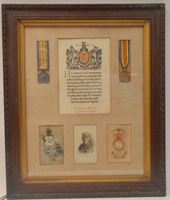Lot 1012 - A pair of First World War General Service Medals.