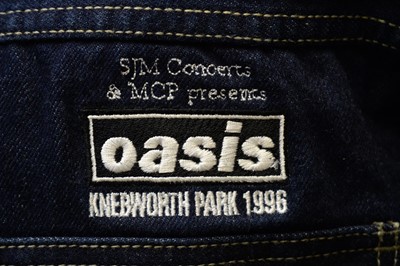 Lot 166 - Oasis Knebworth 1996 Levi denim tour jacket