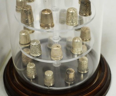 Lot 288 - A collection of silver thimbles.