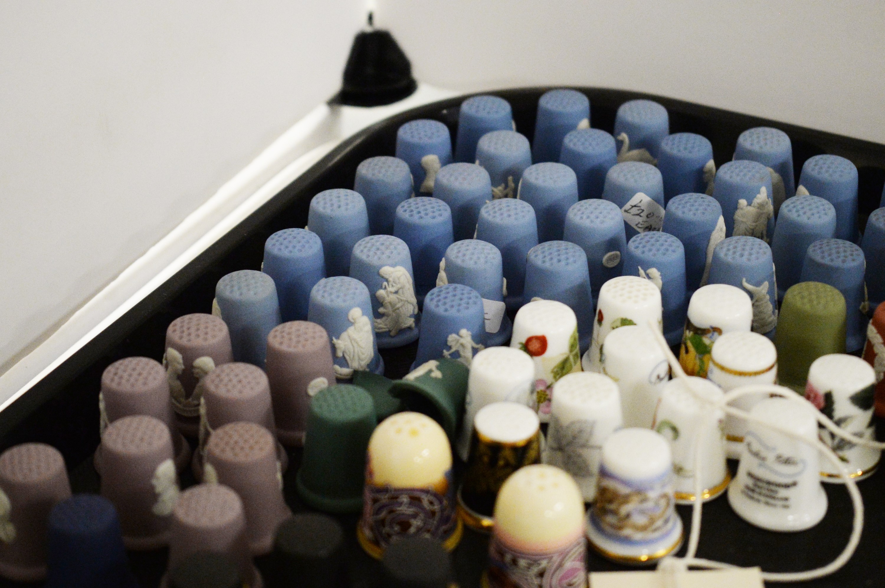 Lot 300 - A collection of thimbles including Wedgwood