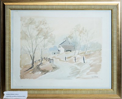 Lot 551 - Geoffrey Woolsey Birks - The Farmstead | watercolour