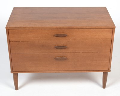 Lot 395 - Avalon: a mid-Century teak chest of drawers.