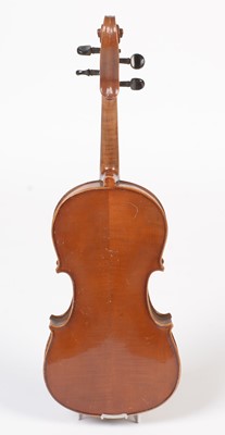 Lot 30 - Continental Violin cased with bow