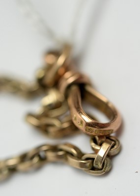 Lot 173 - A 19th Century yellow metal muff chain