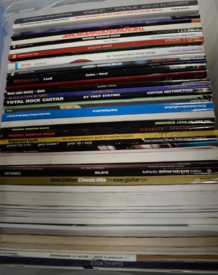 Lot 151 - 2 boxes of guitar related books