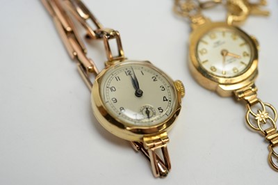 Lot 226 - Four gold and yellow metal cased cocktail watches