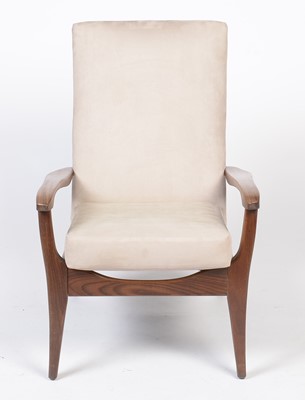 Lot 381 - A mid Century teak armchair.
