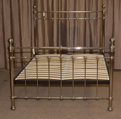 Lot 85 - A modern Victorian style double bed frame.