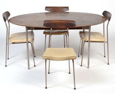 Lot 373 - John and Sylvia Reid for Stag:  a rare early 1960's 'S' range dining table and four chairs.