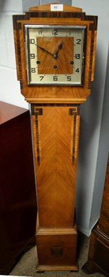 Lot 82 - An Art Deco inlaid kingwood grandmother clock