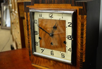 Lot 82 - An Art Deco inlaid kingwood grandmother clock