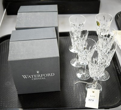 Lot 373 - Waterford Crystal 'Lismore' sherry glasses