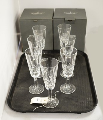 Lot 384 - Waterford crystal 'Lismore' champagne flutes