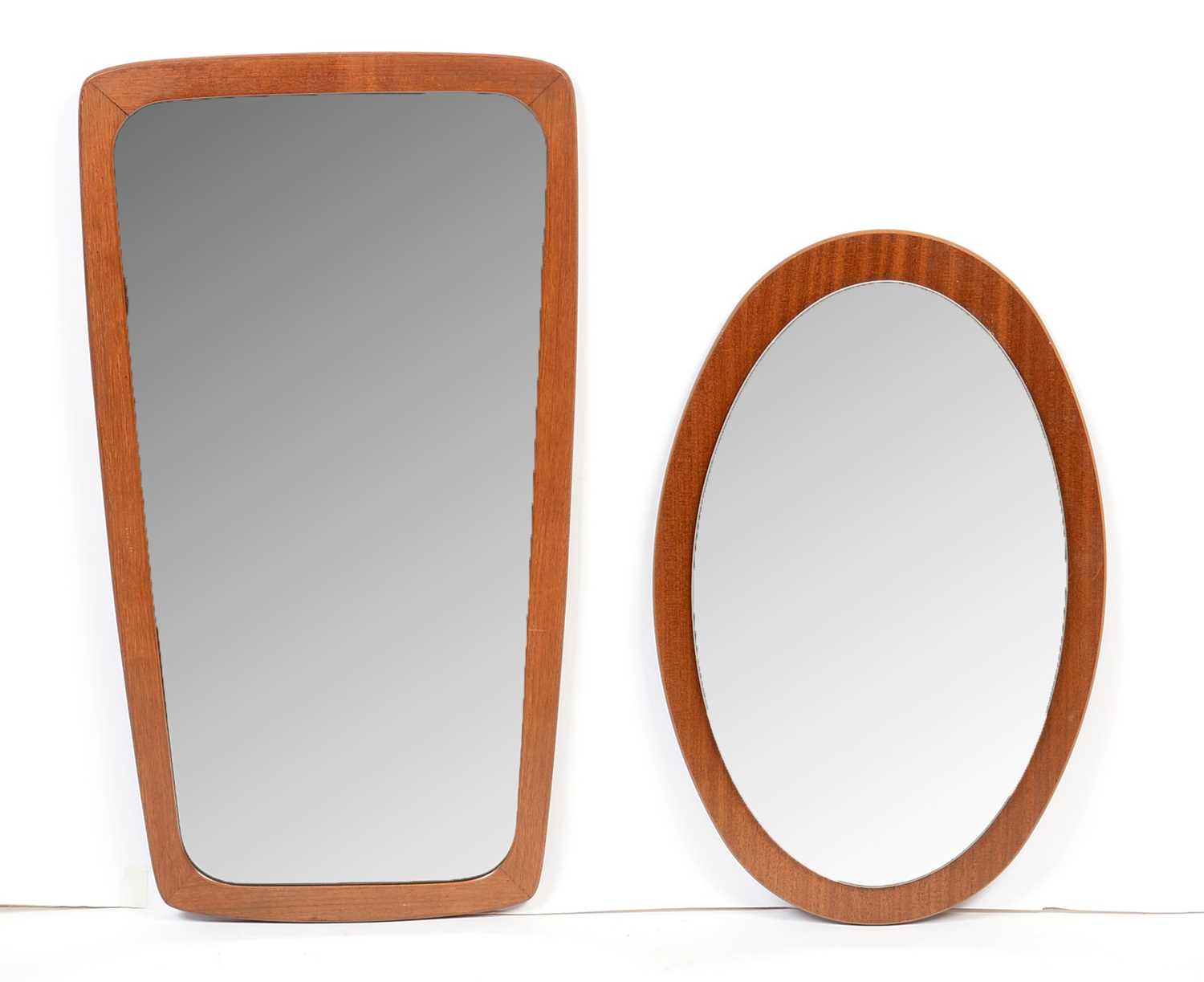 Lot 446 - A Danish teak mirror; and another mirror