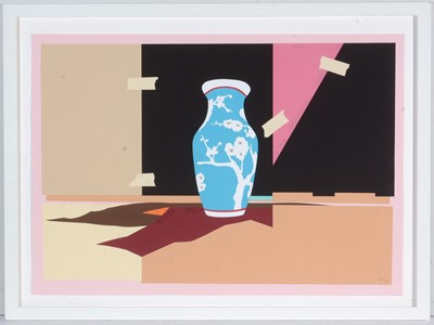 Lot 472 - Nick Banks - Vase on Cut Paper | layered paper