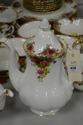 Lot 439 - A Royal Albert 'Old Country Roses' pattern part dinner, tea and coffee service